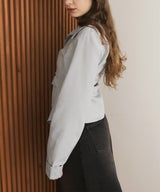 ウエストタッククロス長袖シャツ