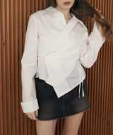 ウエストタッククロス長袖シャツ