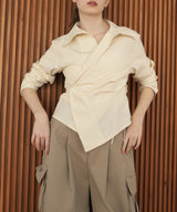 ウエストタッククロス長袖シャツ