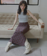 ストレートチェックスカート