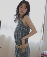 チェックキャミワンピース