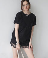 Tシャツドッキングレースキャミワンピース
