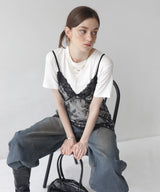 Tシャツドッキングレースキャミワンピース