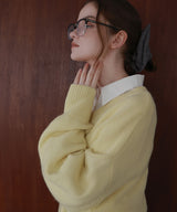 Vネックオーバーサイズニット