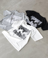 レースプリントロゴTシャツ