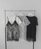 Tシャツドッキングレースキャミワンピース