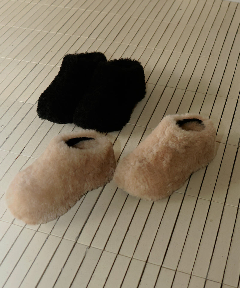 【12月上旬お届け商品】ボアボリュームソールサボサンダル