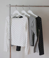 カップ付きドットTシャツ