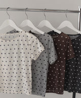 【一部予約商品】ドット柄半袖Tシャツ