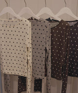 ドット柄ロングシアーTシャツ