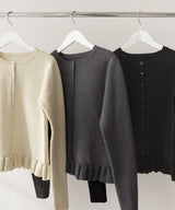 フリルニットカーディガン