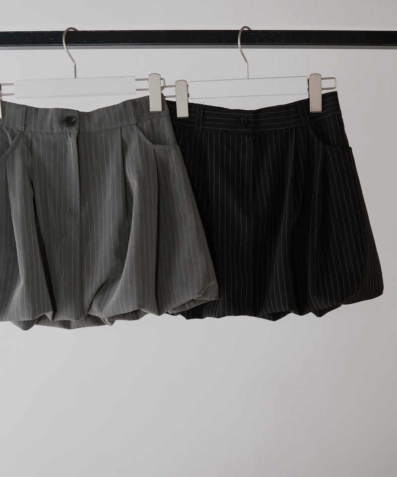 【12月上旬お届け商品】ストライプバルーンスカート