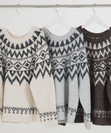 ノルディック柄オーバーサイズニット