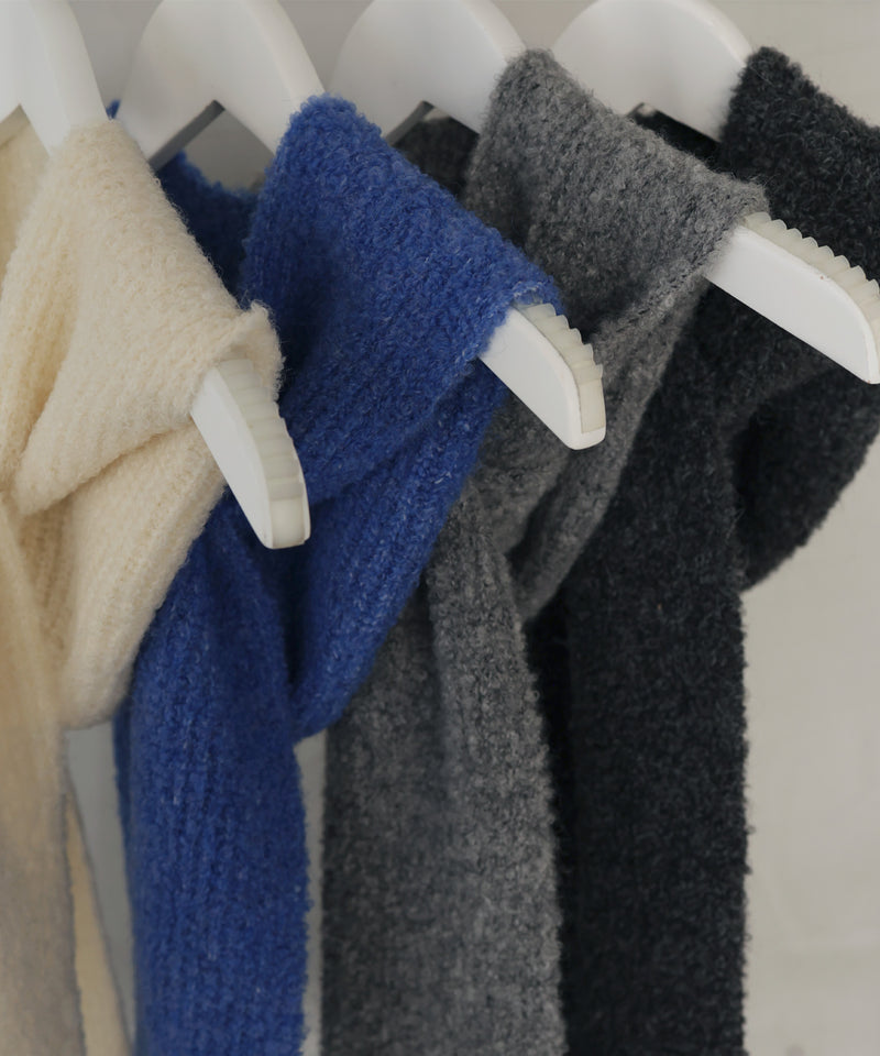 ロングイヤーフラップニットキャップマフラー/ニットフードマフラー