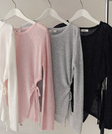 シアーサイドシャーリングアシメニット