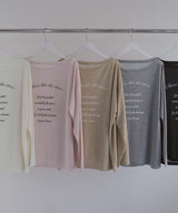 バックプリント2WAYワンショルシアーTシャツ