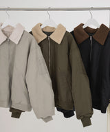 襟ボア付きバイカラーMA-1ミリタリー中綿ジャケット