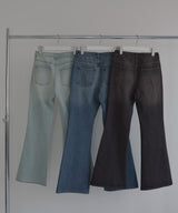 ヴィンテージライクハイウエストフレアデニムパンツ