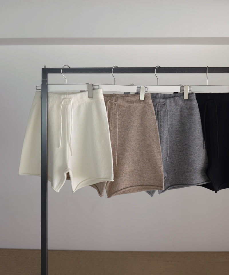 【セットアップアイテム】ホック付きポロニット＆ショートニットパンツ