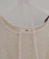 チョーカー付きシャギーニットトップス