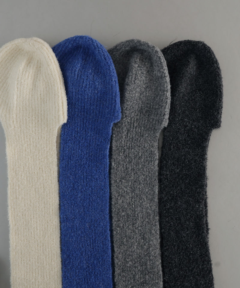 ロングイヤーフラップニットキャップマフラー/ニットフードマフラー