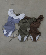 2WAYフリルオフショルサイドリボンスイムウェア