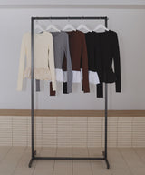 【12月下旬予約商品】ペプラム異素材フリルドッキングニット