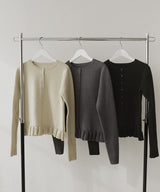 フリルニットカーディガン