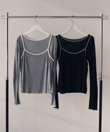 バイカラーロンTキャミセット