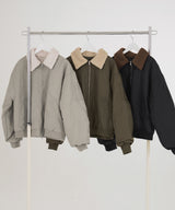 襟ボア付きバイカラーMA-1ミリタリー中綿ジャケット