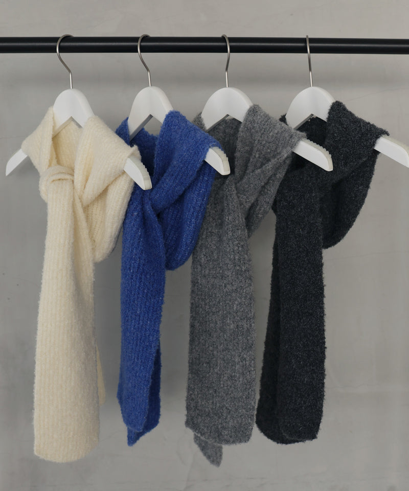 ロングイヤーフラップニットキャップマフラー/ニットフードマフラー