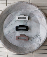 バイカラースクエアヘアクリップ